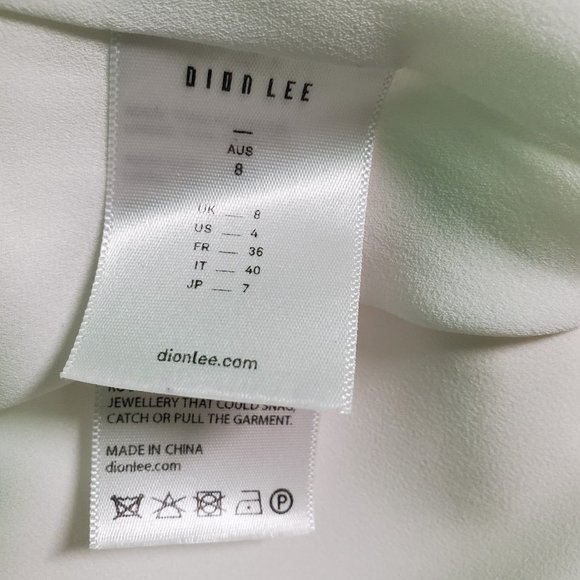 Dion Lee white Pleated Draped Marilyn Monroe midi Dress $1150 sz 4 - Picture 15 of 16